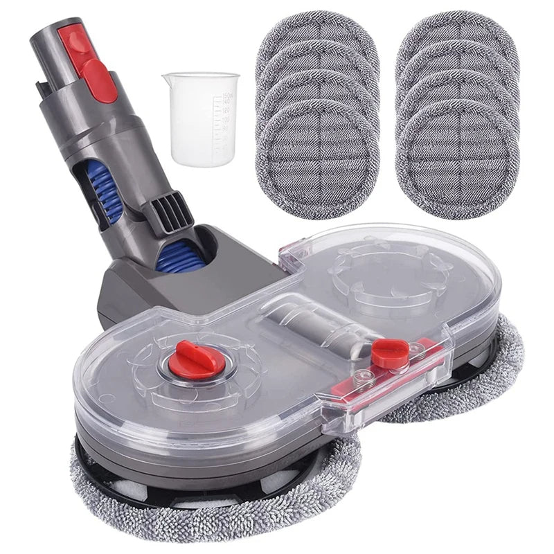 Quvoq - Electric mop attachment suitable for Dyson (incl. 4 free wiping pads)